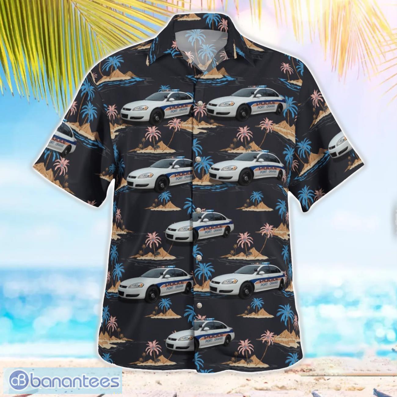 port orange florida port orange police department aloha hawaiian shirt 1 image Port Orange, Florida, Port Orange Police Department Aloha Hawaiian Shirt Product Photo 2