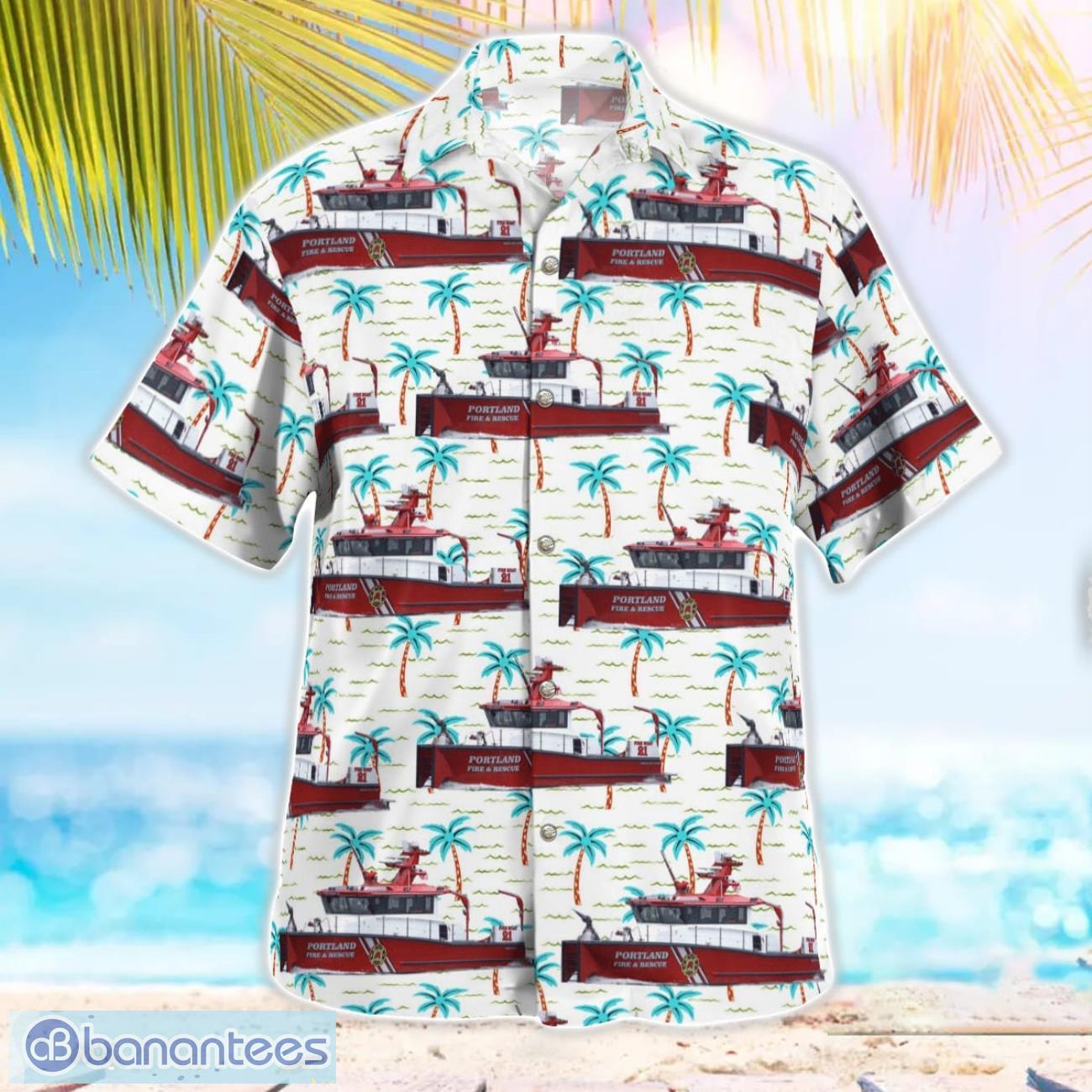 portland fire amp rescue oregon fireboat hawaiian shirt beach summer shirt 1 image Portland Fire & Rescue, Oregon Fireboat Hawaiian Shirt Beach Summer Shirt Product Photo 2