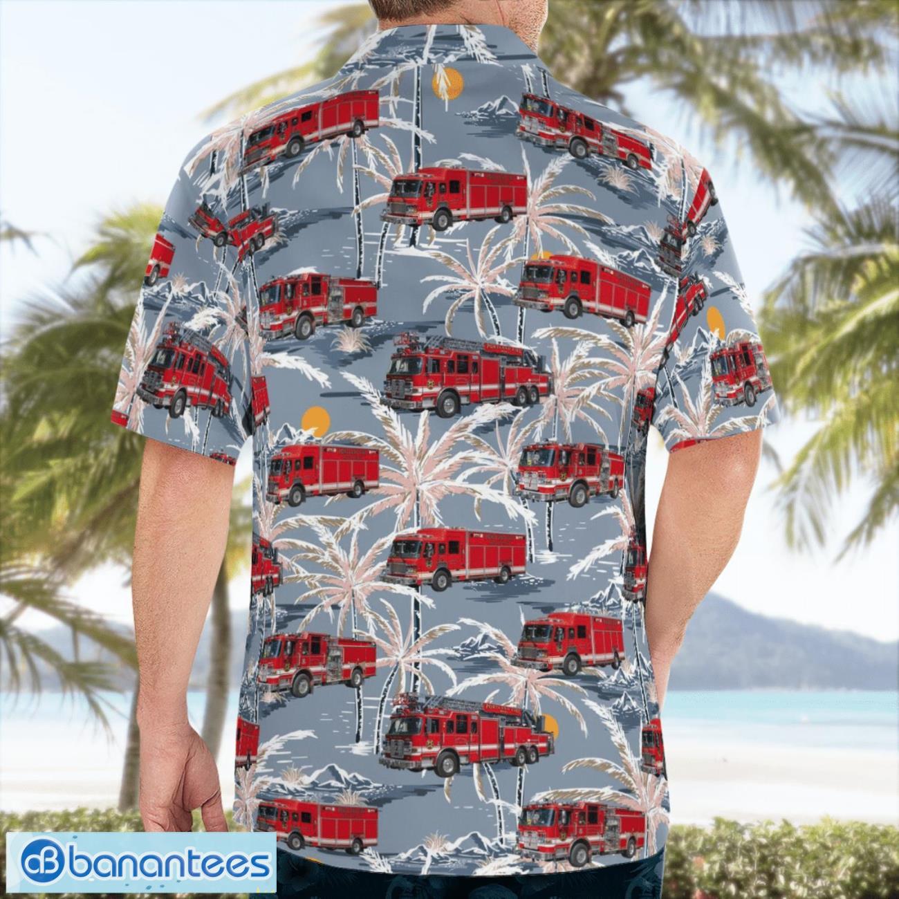 Portland, Oregon, Portland Fire Department Summer Hawaiian Shirt For Men Women Portland, Oregon, Portland Fire Department Summer Hawaiian Shirt For Men Women Product Photo 2