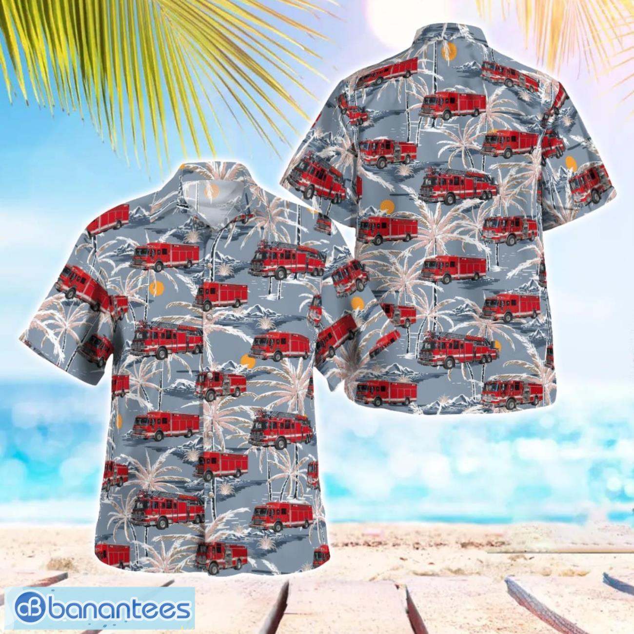 portland oregon portland fire department summer hawaiian shirt for men women image Portland, Oregon, Portland Fire Department Summer Hawaiian Shirt For Men Women Product Photo 1