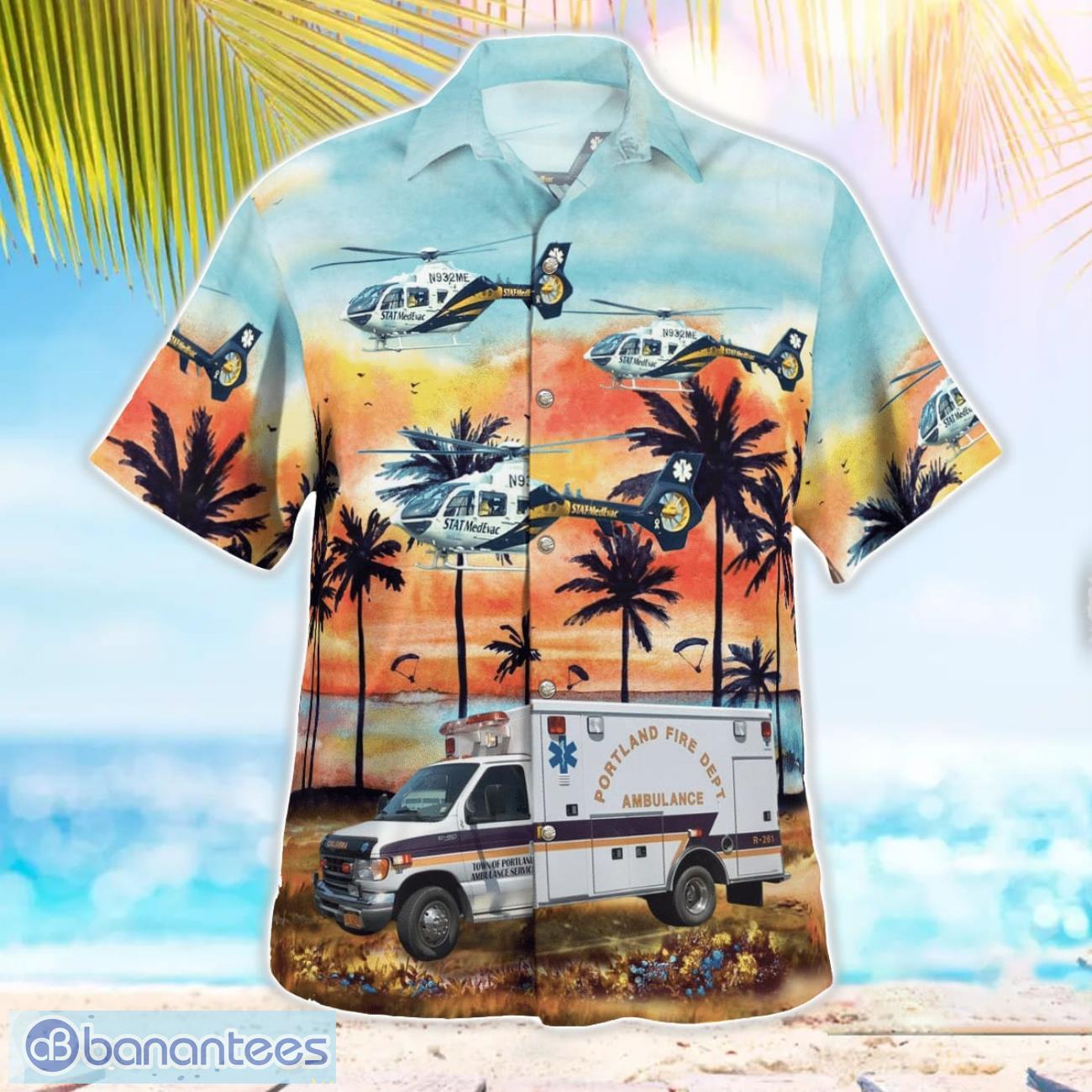 portland volunteer fire department 3d hawaiian shirt 2 image Portland Volunteer Fire Department 3D Hawaiian Shirt Product Photo 3