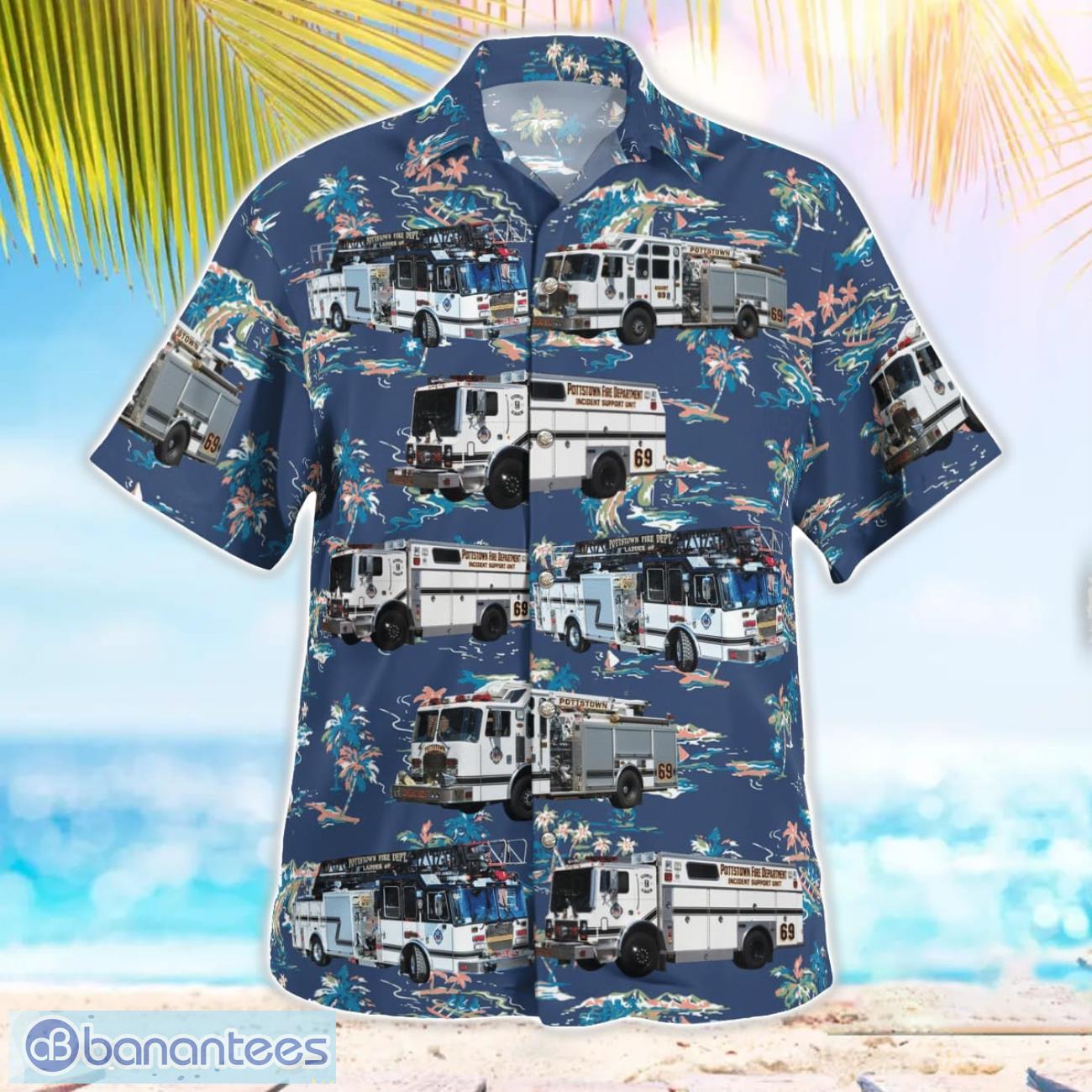 pottstown montgomery county pennsylvania pottstown fire department aloha hawaiian shirt 1 image Pottstown, Montgomery County, Pennsylvania, Pottstown Fire Department Aloha Hawaiian Shirt Product Photo 2