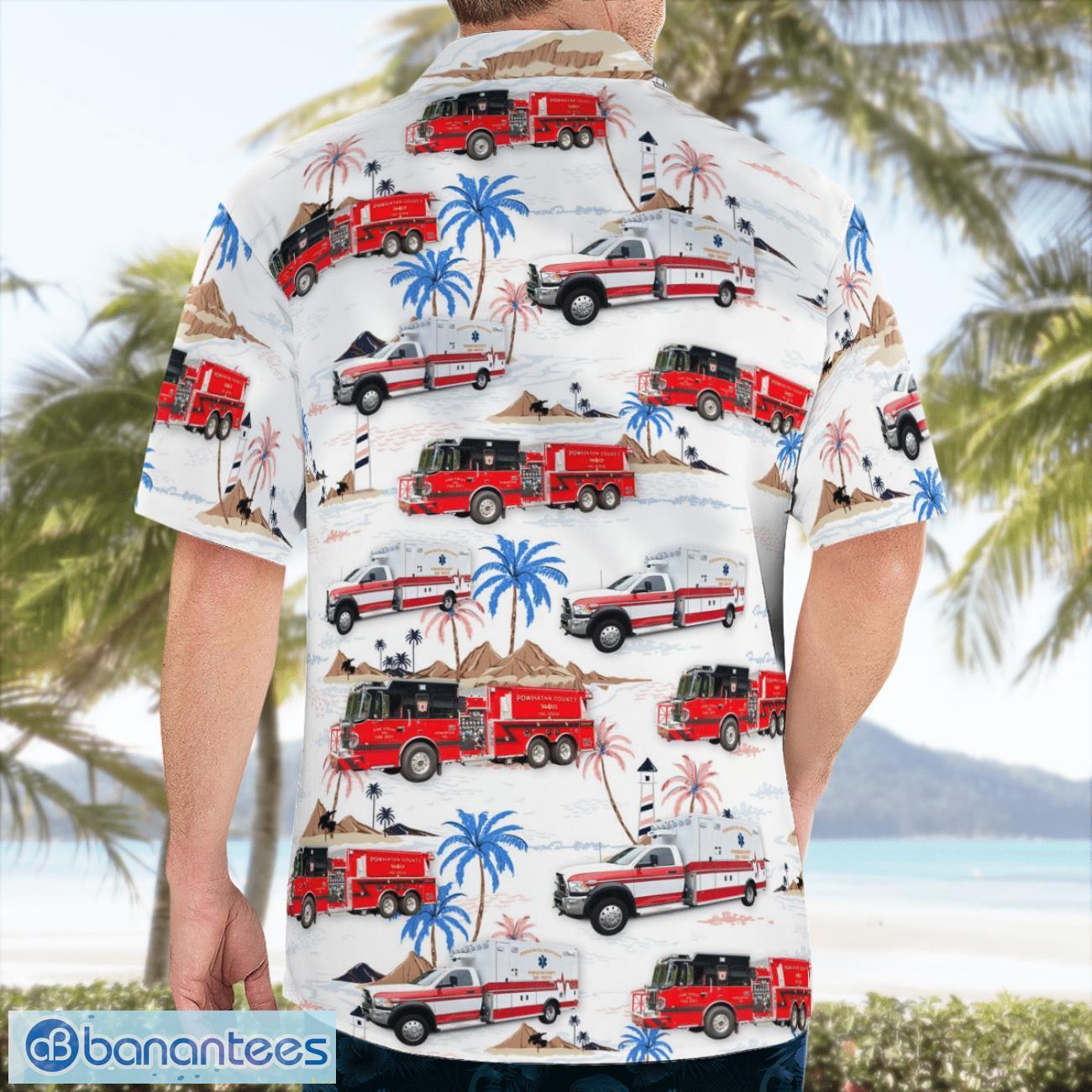 Powhatan County Fire and Rescue Beach Hawaiian Shirt Summer Gift Powhatan County Fire and Rescue Beach Hawaiian Shirt Summer Gift Product Photo 2