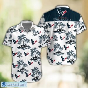 Houston Texans NFL Tropical White Hawaiian Shirt Product Photo 1