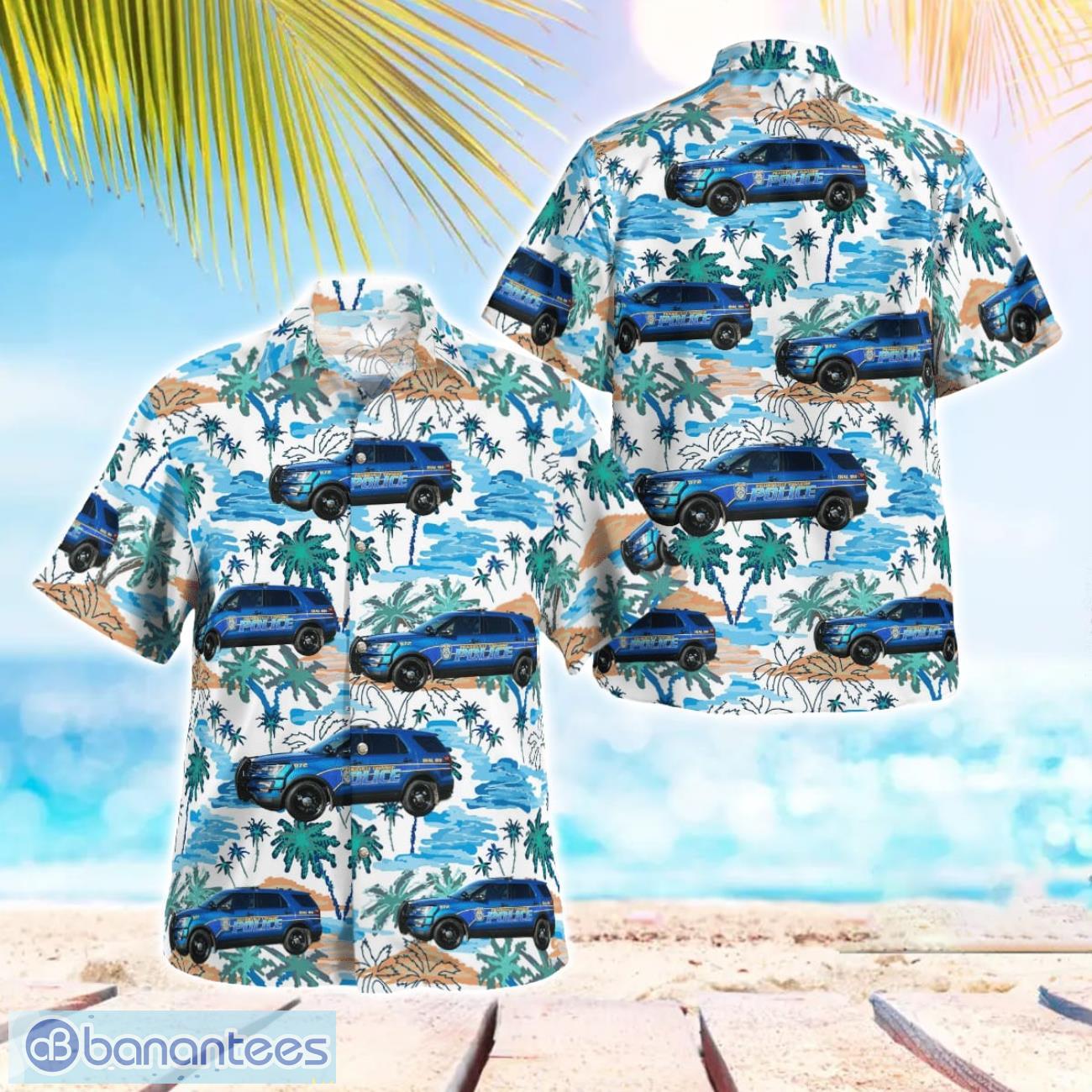 prairieville township police department michigan 3d hawaiian shirt image Prairieville Township Police Department, Michigan 3D Hawaiian Shirt Product Photo 1