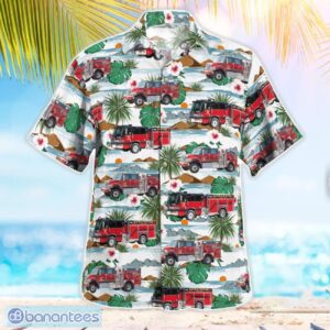 City of Oceanside, California, Oceanside Fire Department Flower Hawaiian Shirt Button Summer Shirt Product Photo 3