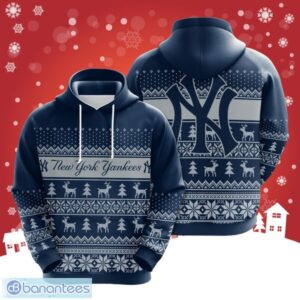 MLB New York Yankees Logo Design Christmas Hoodie Full Print Hoodie Product Photo 1