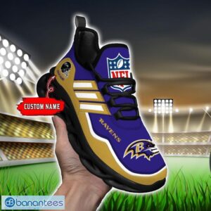 Custom Name NFL Baltimore Ravens Sneakers Sport Team Max Soul Shoes For Men Women Product Photo 4