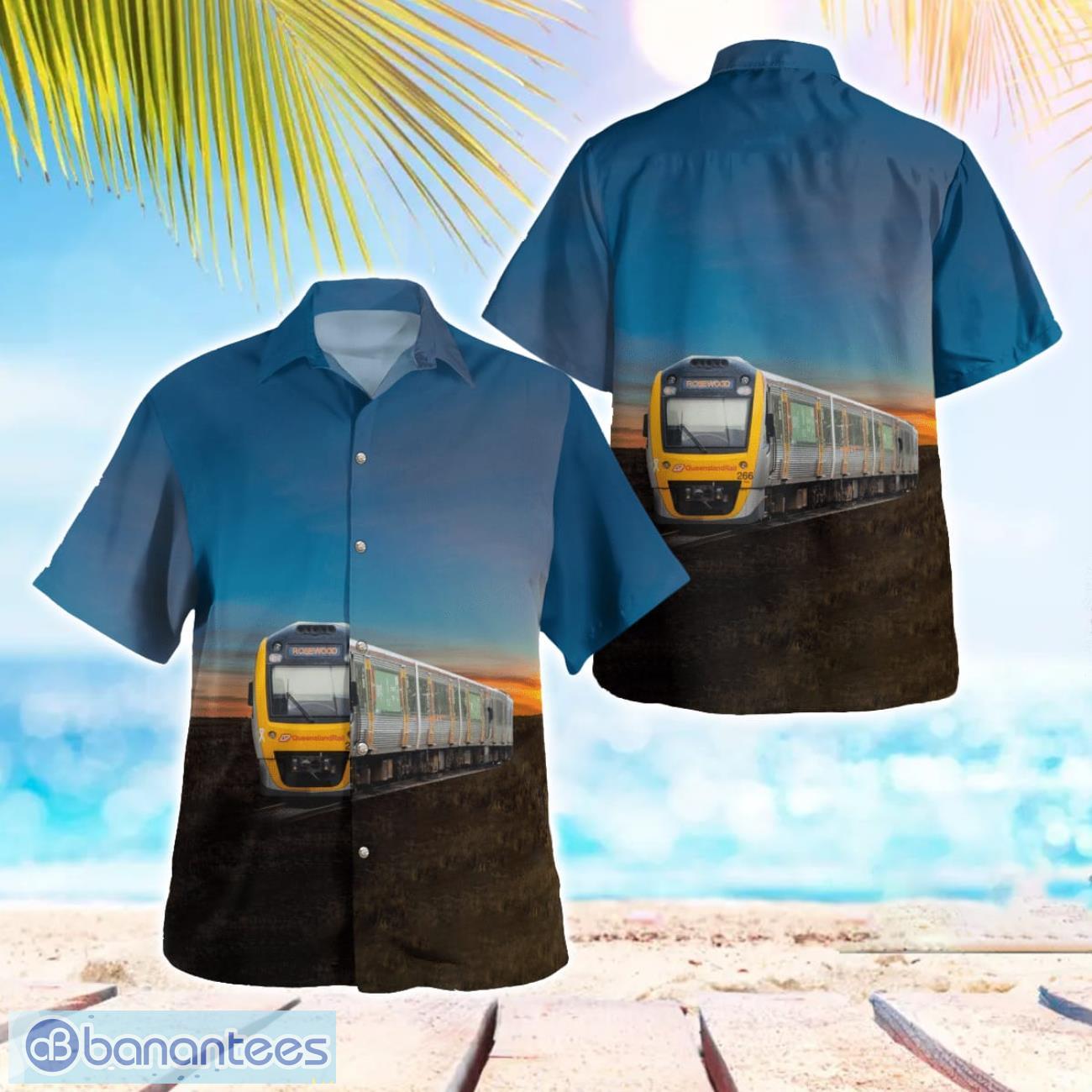 queensland rail qr suburban multiple unit smu260 hawaiian shirt beach summer shirt image Queensland Rail (QR) Suburban Multiple Unit (SMU260) Hawaiian Shirt Beach Summer Shirt Product Photo 1