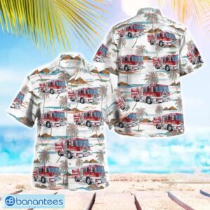 City of Alhambra, California, Alhambra Fire Department Hawaiian Shirt Button Summer Shirt Product Photo 1
