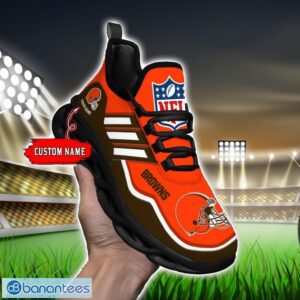 Custom Name NFL Cleveland Browns Sneakers Sport Team Max Soul Shoes For Men Women Product Photo 4