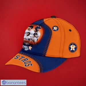 MLB Houston Astros Logo Design Level Up Orange Midnight Cap Gift For Fans 3D Cap Product Photo 2