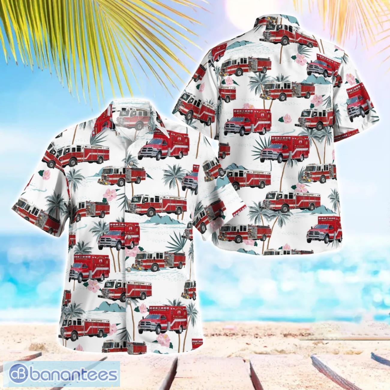 ranson west virginia independent fire company hawaiian shirt summer beach shirt image Ranson, West Virginia, Independent Fire Company Hawaiian Shirt Summer Beach Shirt Product Photo 1