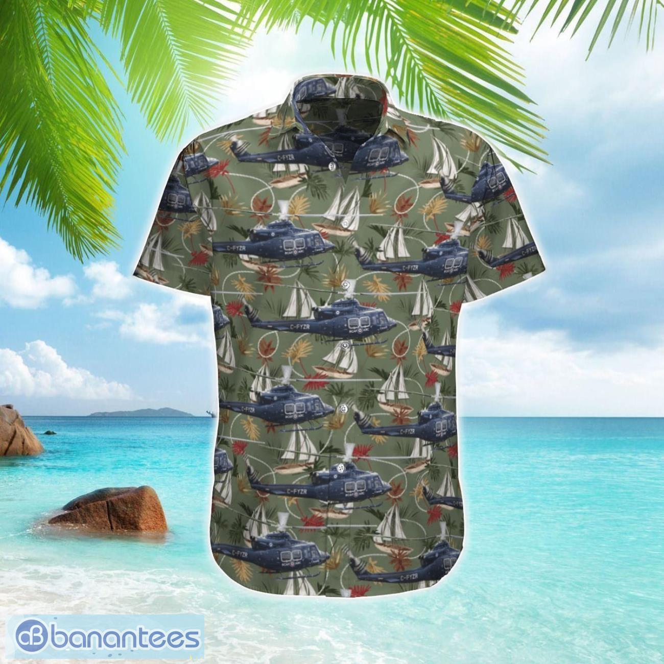 rcaf bell 412cf hawaiian shirt beach summer shirt image RCAF Bell 412CF Hawaiian Shirt Beach Summer Shirt Product Photo 1