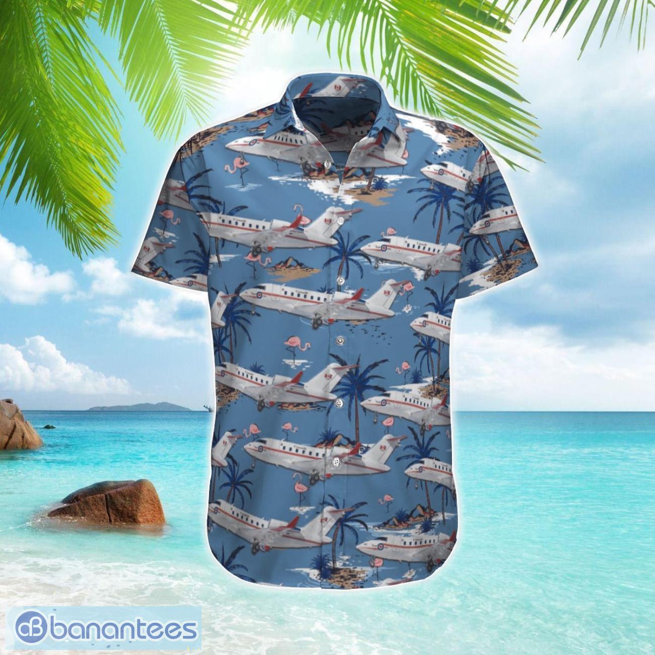 rcaf bombardier cc 144d challenger cl 650 hawaiian shirt beach summer shirt image RCAF Bombardier CC-144D Challenger (CL-650) Hawaiian Shirt Beach Summer Shirt Product Photo 1