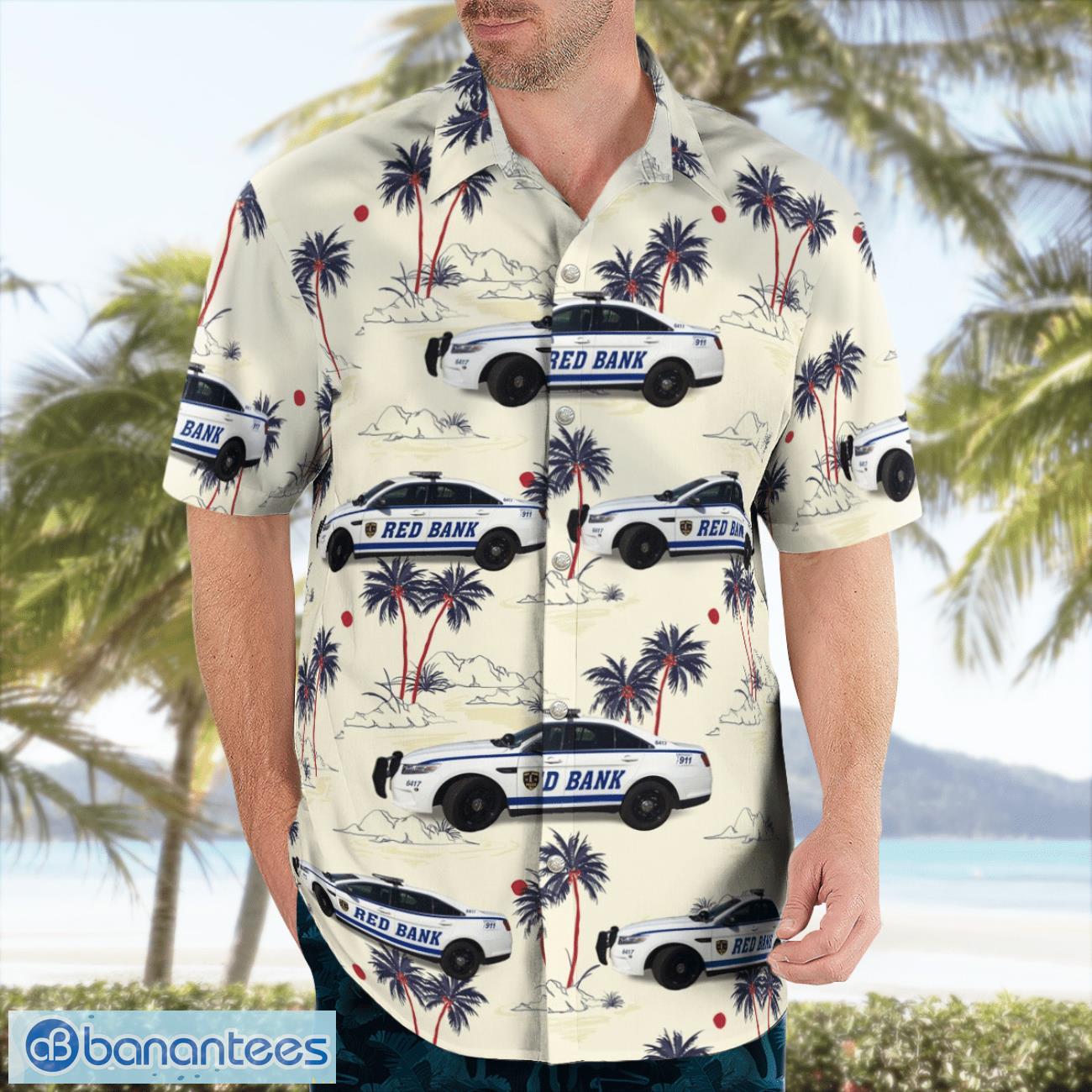 Red Bank Police Department, New Jersey 3D Hawaiian Shirt Red Bank Police Department, New Jersey 3D Hawaiian Shirt Product Photo 4