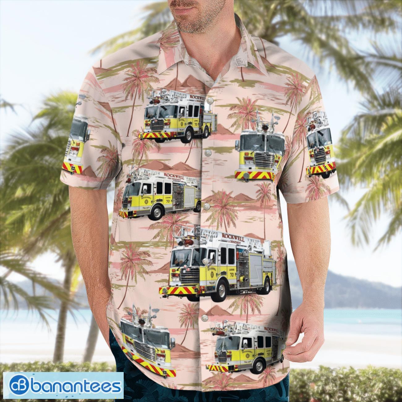 rockwell fire department 3d hawaiian shirt 2 image Rockwell Fire Department 3D Hawaiian Shirt Product Photo 3