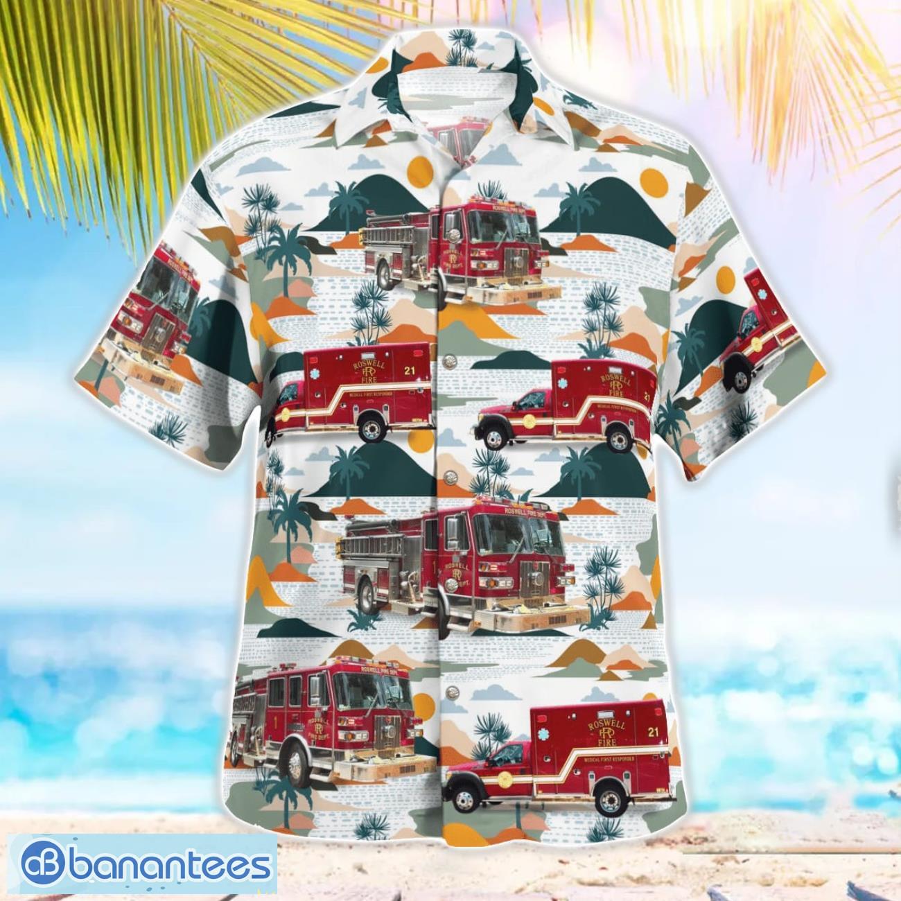 Roswell Fire Department 3D Summer Aloha Hawaiian Shirt Roswell Fire Department 3D Summer Aloha Hawaiian Shirt Product Photo 4