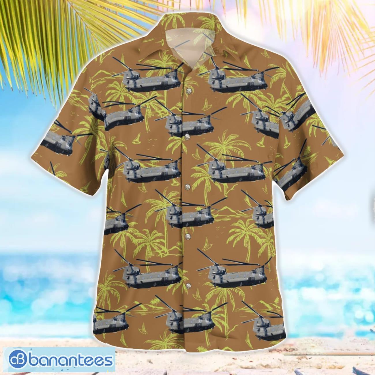 royal air force boeing chinook hc6 352 hawaiian shirt beach summer shirt image Royal Air Force Boeing Chinook HC6 (352) Hawaiian Shirt Beach Summer Shirt Product Photo 1