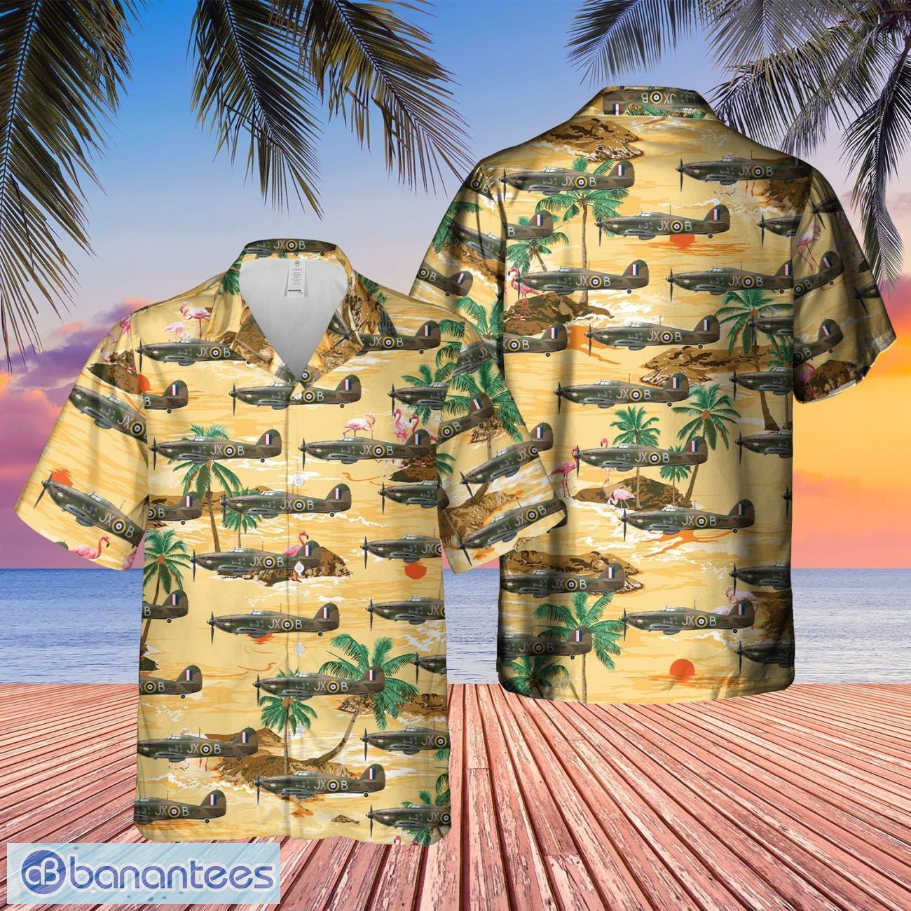 royal air force hawker hurricane mk2c hawaiian shirt beach summer shirt image Royal Air Force Hawker Hurricane Mk2C Hawaiian Shirt Beach Summer Shirt Product Photo 1