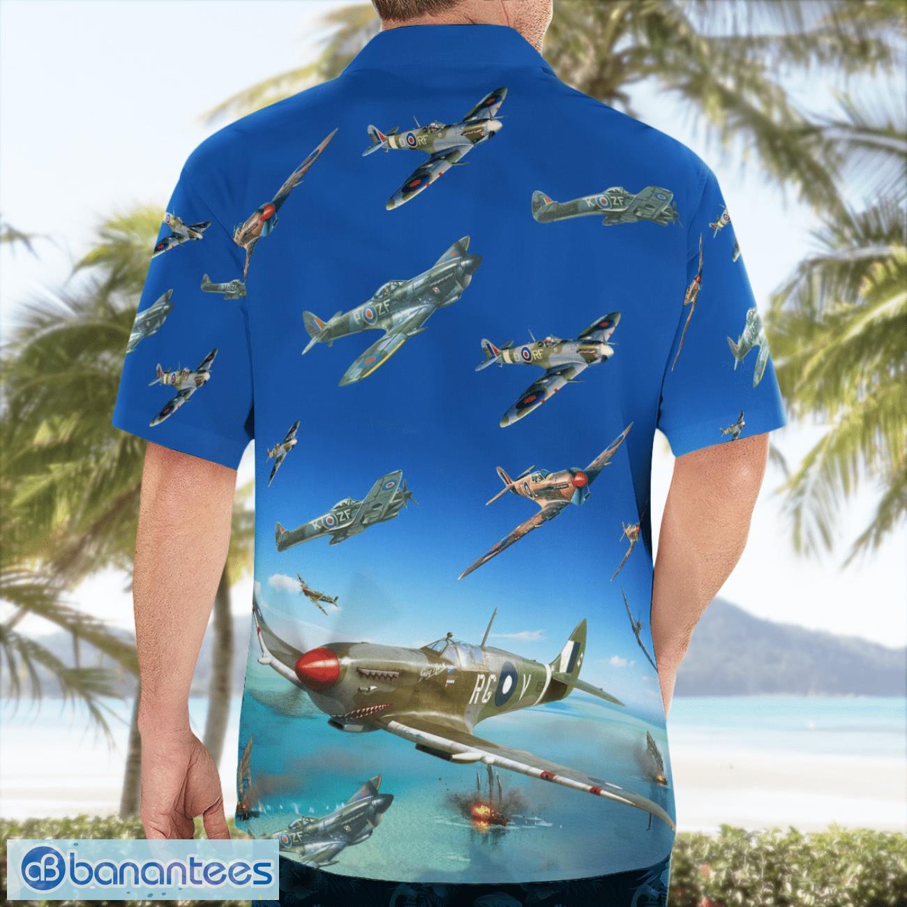 royal air force supermarine spitfire hawaiian shirt men women beach shirt 1 image Royal Air Force Supermarine Spitfire Hawaiian Shirt Men Women Beach Shirt Product Photo 2