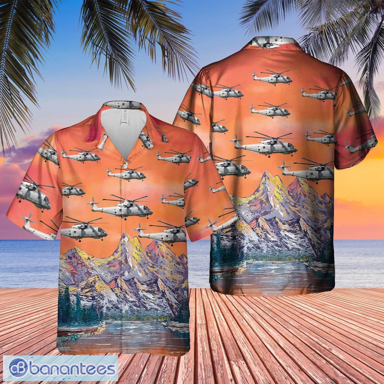 royal navy aw101 merlin hm2 hawaiian shirt beach summer shirt image Royal Navy AW101 Merlin HM2 Hawaiian Shirt Beach Summer Shirt Product Photo 1