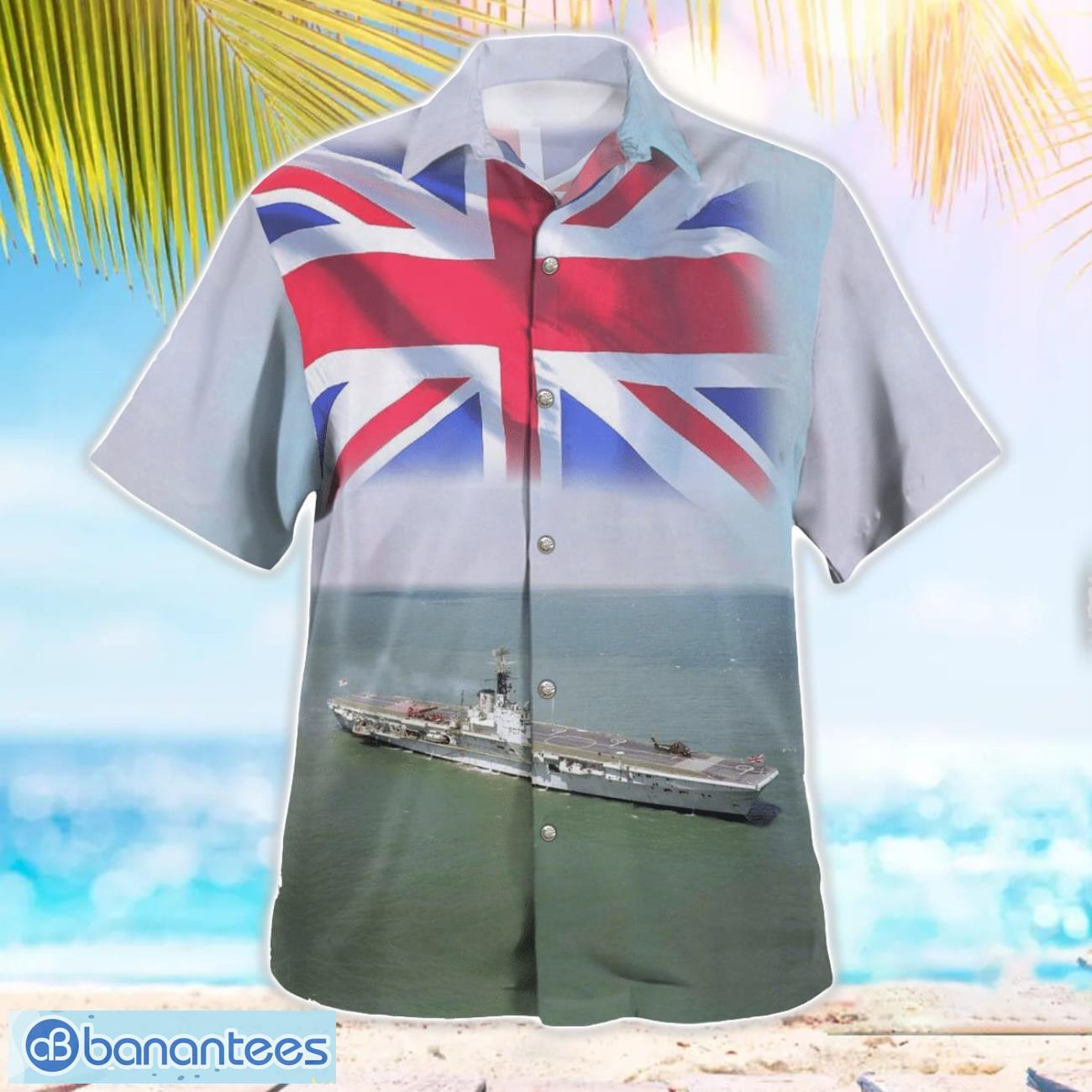 Royal Navy HMS Albion (R07) Centaur Class Hawaiian Shirt Summer Beach Shirt Royal Navy HMS Albion (R07) Centaur Class Hawaiian Shirt Summer Beach Shirt Product Photo 3