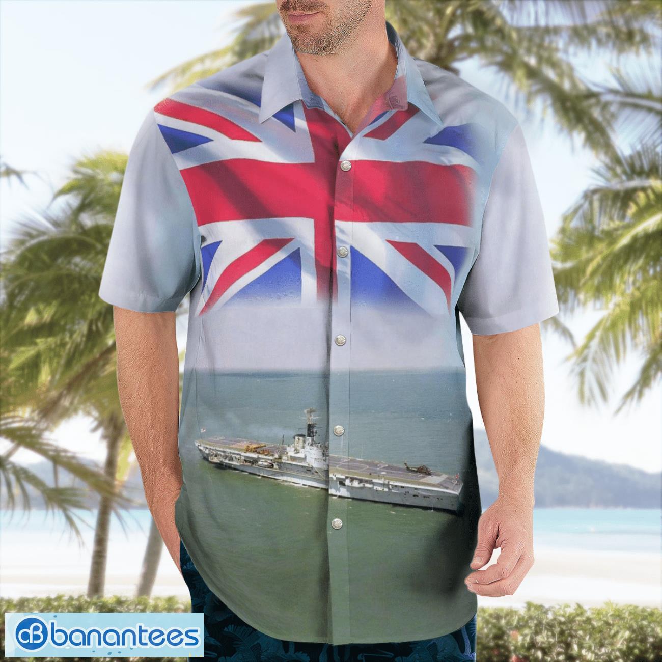 Royal Navy HMS Albion (R07) Centaur Class Hawaiian Shirt Summer Beach Shirt Royal Navy HMS Albion (R07) Centaur Class Hawaiian Shirt Summer Beach Shirt Product Photo 4