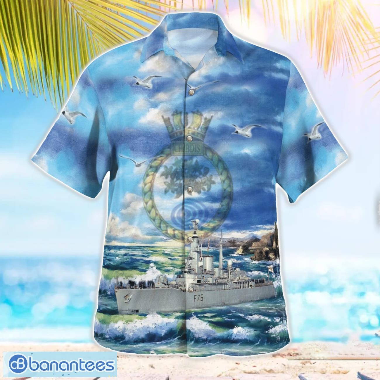 Royal Navy HMS Charybdis (F75) 3D Summer Aloha Hawaiian Shirt Royal Navy HMS Charybdis (F75) 3D Summer Aloha Hawaiian Shirt Product Photo 3