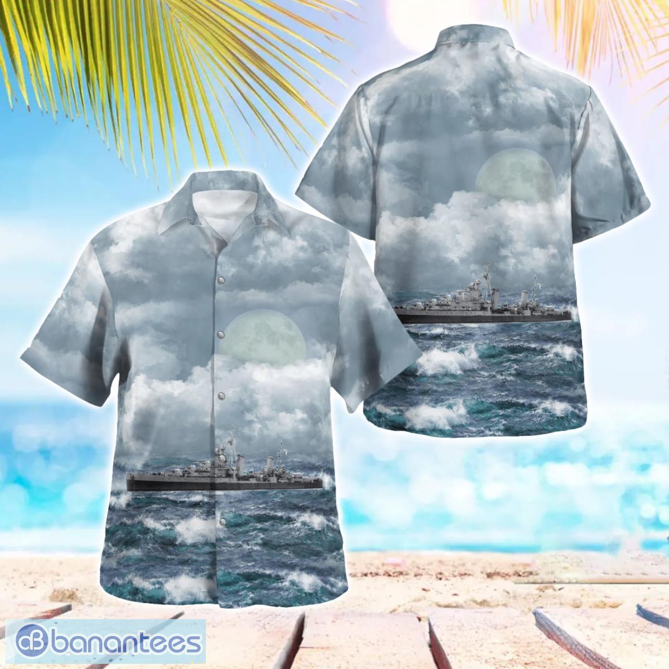 royal navy hms sirius 82 3d summer aloha hawaiian shirt image Royal Navy HMS Sirius (82) 3D Summer Aloha Hawaiian Shirt Product Photo 1