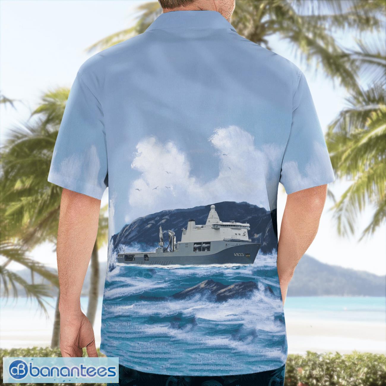 Royal Netherlands Navy HNLMS Karel Doorman (A833) Aloha Hawaiian Shirt Royal Netherlands Navy HNLMS Karel Doorman (A833) Aloha Hawaiian Shirt Product Photo 4