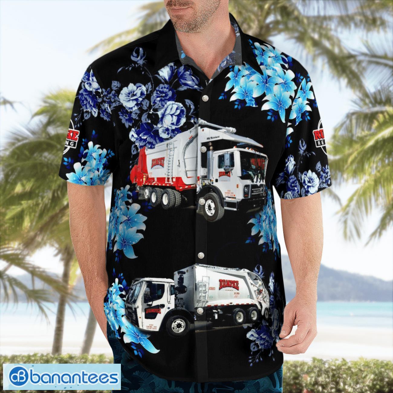 Rumpke Waste & Recycling Truck Beach Hawaiian Shirt Summer Gift Rumpke Waste & Recycling Truck Beach Hawaiian Shirt Summer Gift Product Photo 3