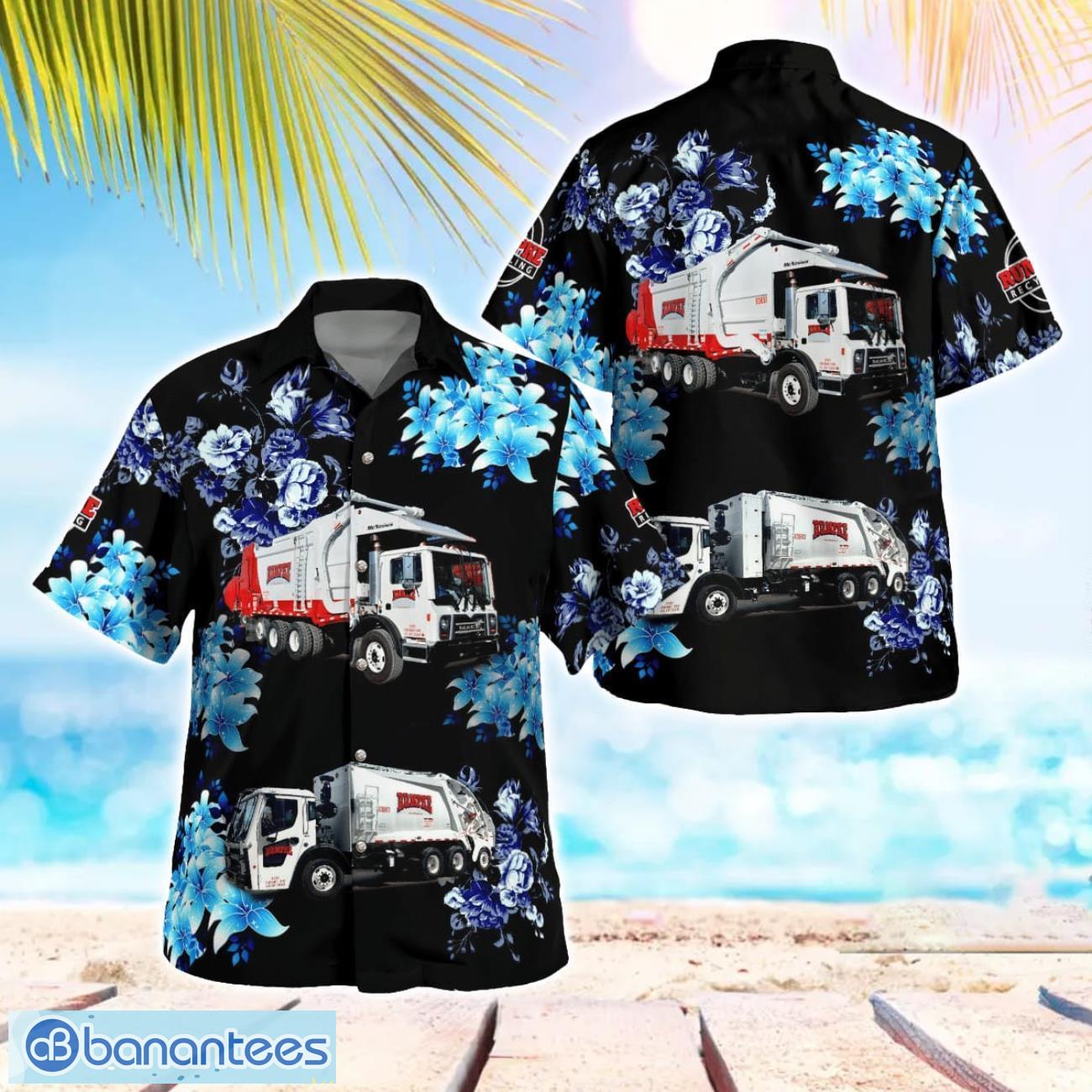 rumpke waste amp recycling truck beach hawaiian shirt summer gift image Rumpke Waste & Recycling Truck Beach Hawaiian Shirt Summer Gift Product Photo 1