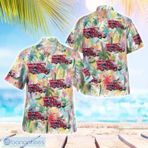 Muncie, Indiana, Delaware County EMS Aloha Hawaiian Shirt Product Photo 1