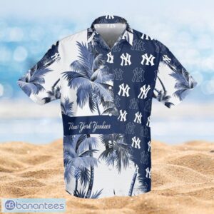 MLB New York Yankees Logo Design Coconut Tree Hawaiian 3D Shirt Product Photo 1