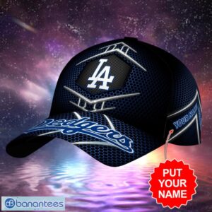 MLB Los Angeles Dodgers Logo Design Gifts Black Cap Custom Name Cap Product Photo 1