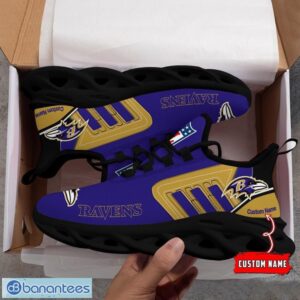 Custom Name NFL Baltimore Ravens Max Soul Shoes Personalized Running Sneakers Product Photo 6