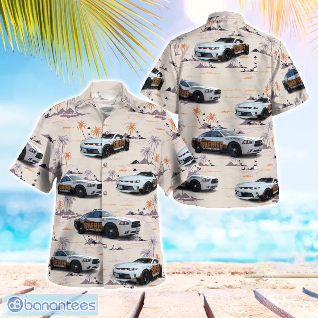 sacramento county sheriff 3d hawaiian shirt image Sacramento County Sheriff 3D Hawaiian Shirt Product Photo 1