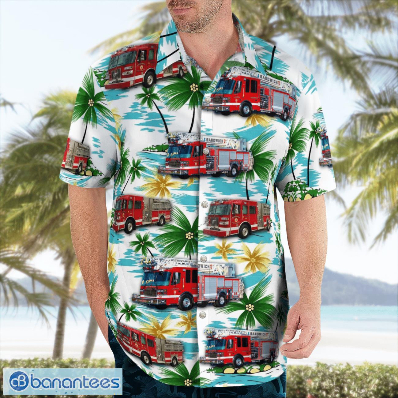 sandwich fire department beach hawaiian shirt summer gift 2 image Sandwich Fire Department Beach Hawaiian Shirt Summer Gift Product Photo 3