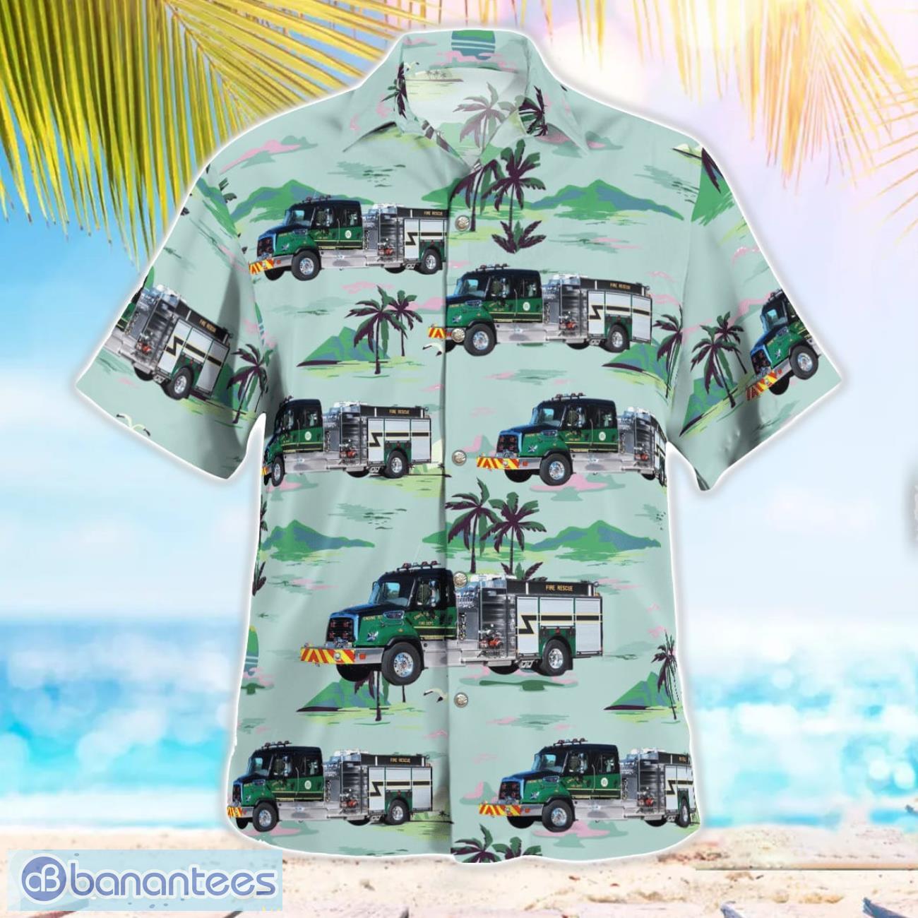 Santee District Fire Department, South Carolina 3D Summer Aloha Hawaiian Shirt Santee District Fire Department, South Carolina 3D Summer Aloha Hawaiian Shirt Product Photo 3