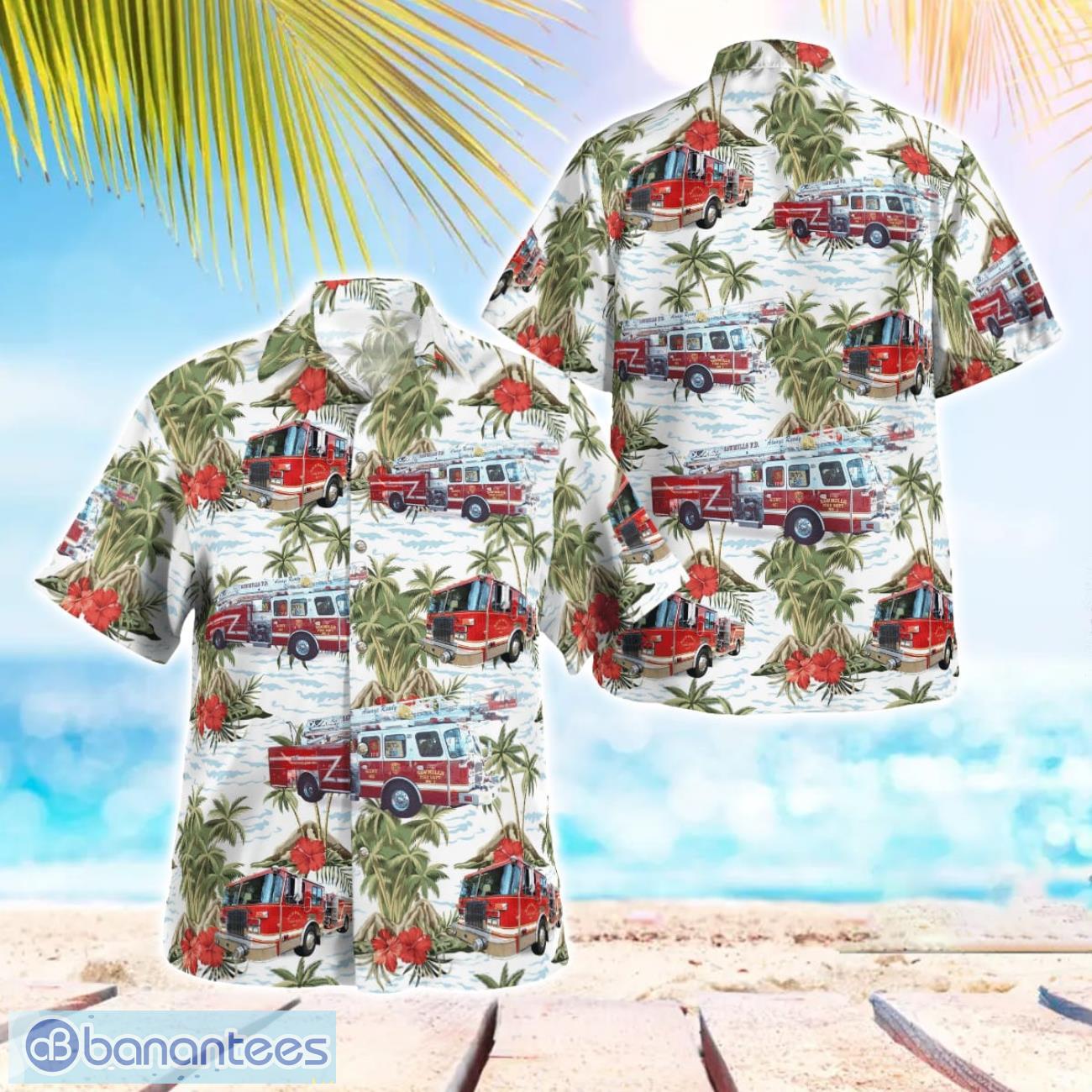 sawmills volunteer fire and rescue 3d summer aloha hawaiian shirt image Sawmills Volunteer Fire and Rescue 3D Summer Aloha Hawaiian Shirt Product Photo 1