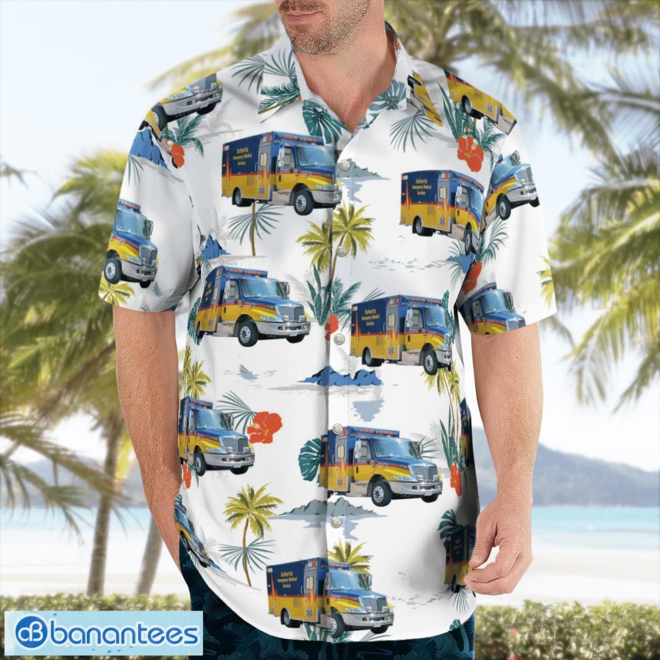 schertz texas schertz ems summer hawaiian shirt for men women 2 image Schertz, Texas, Schertz EMS Summer Hawaiian Shirt For Men Women Product Photo 3