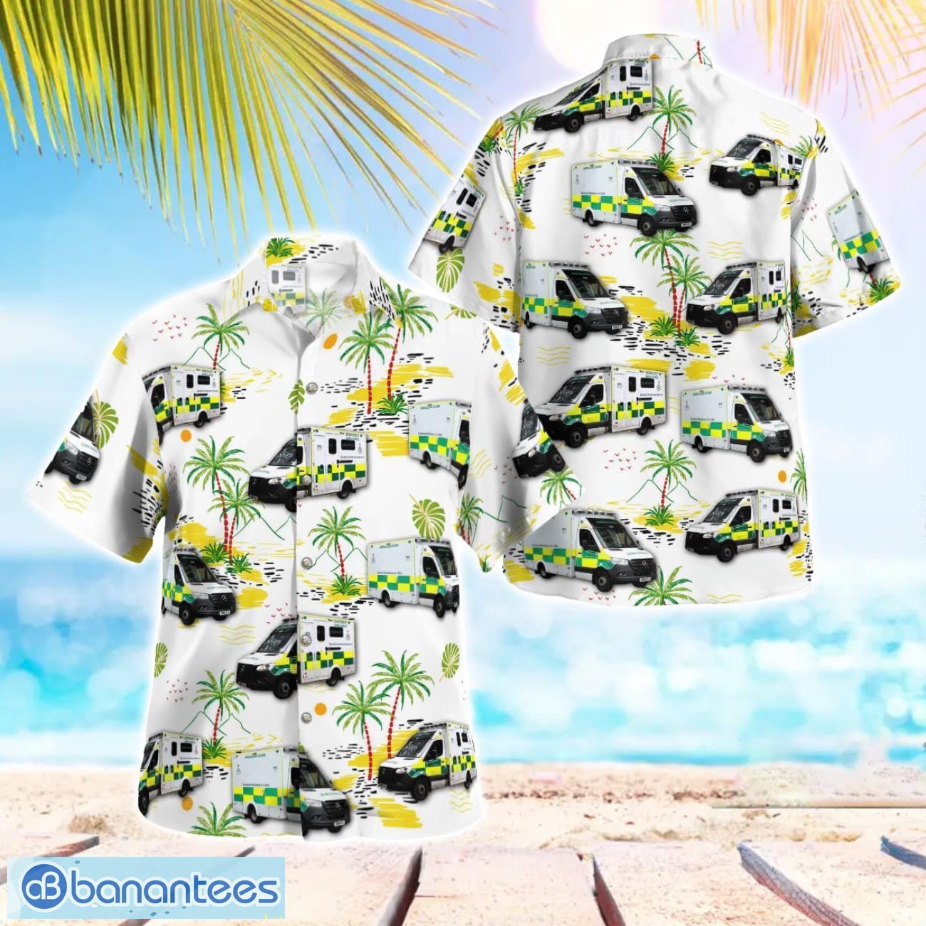 scottish ambulance services aloha hawaiian shirt image Scottish Ambulance Services Aloha Hawaiian Shirt Product Photo 1