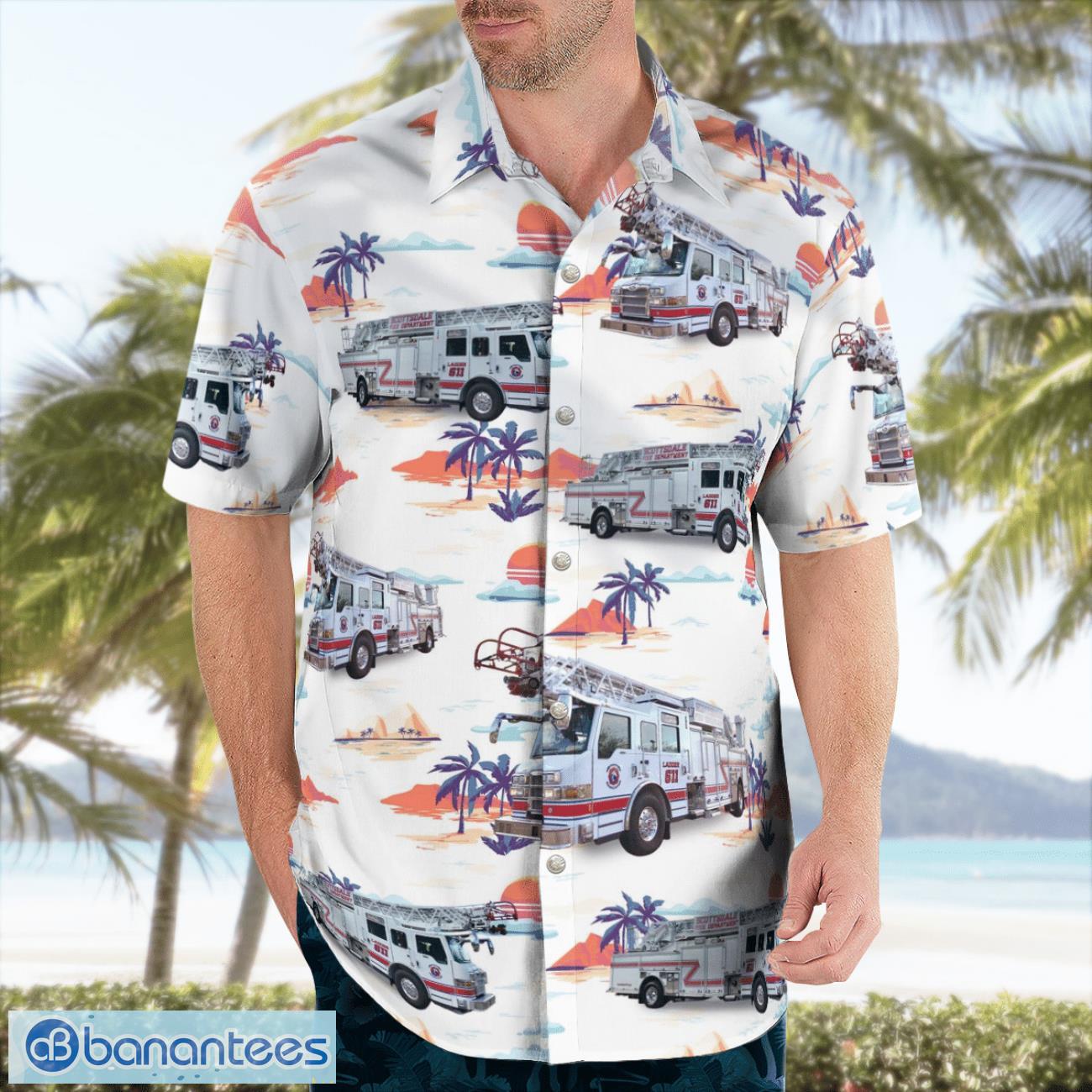 scottsdale fire department 3d hawaiian shirt 2 image Scottsdale Fire Department 3D Hawaiian Shirt Product Photo 3