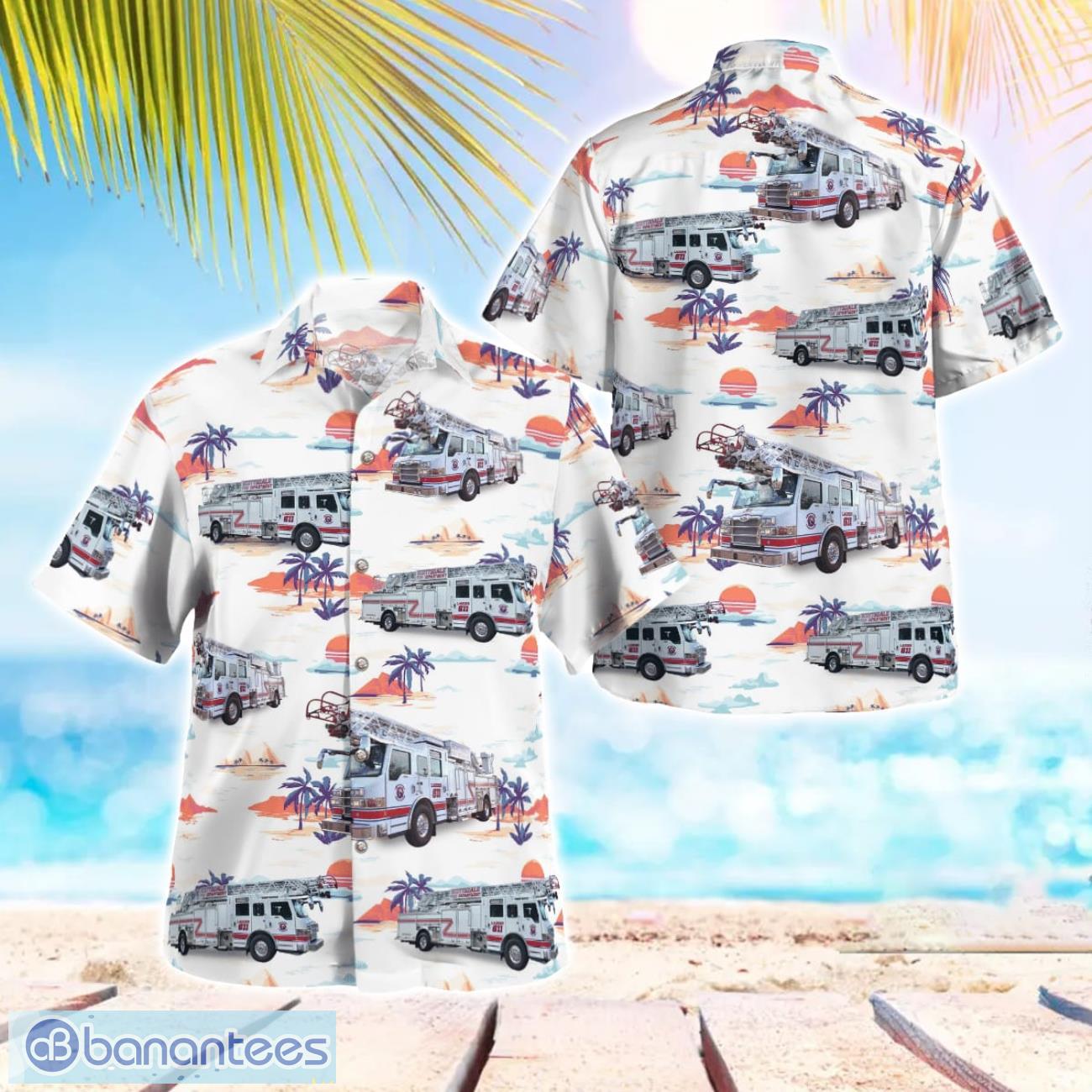 scottsdale fire department 3d hawaiian shirt image Scottsdale Fire Department 3D Hawaiian Shirt Product Photo 1