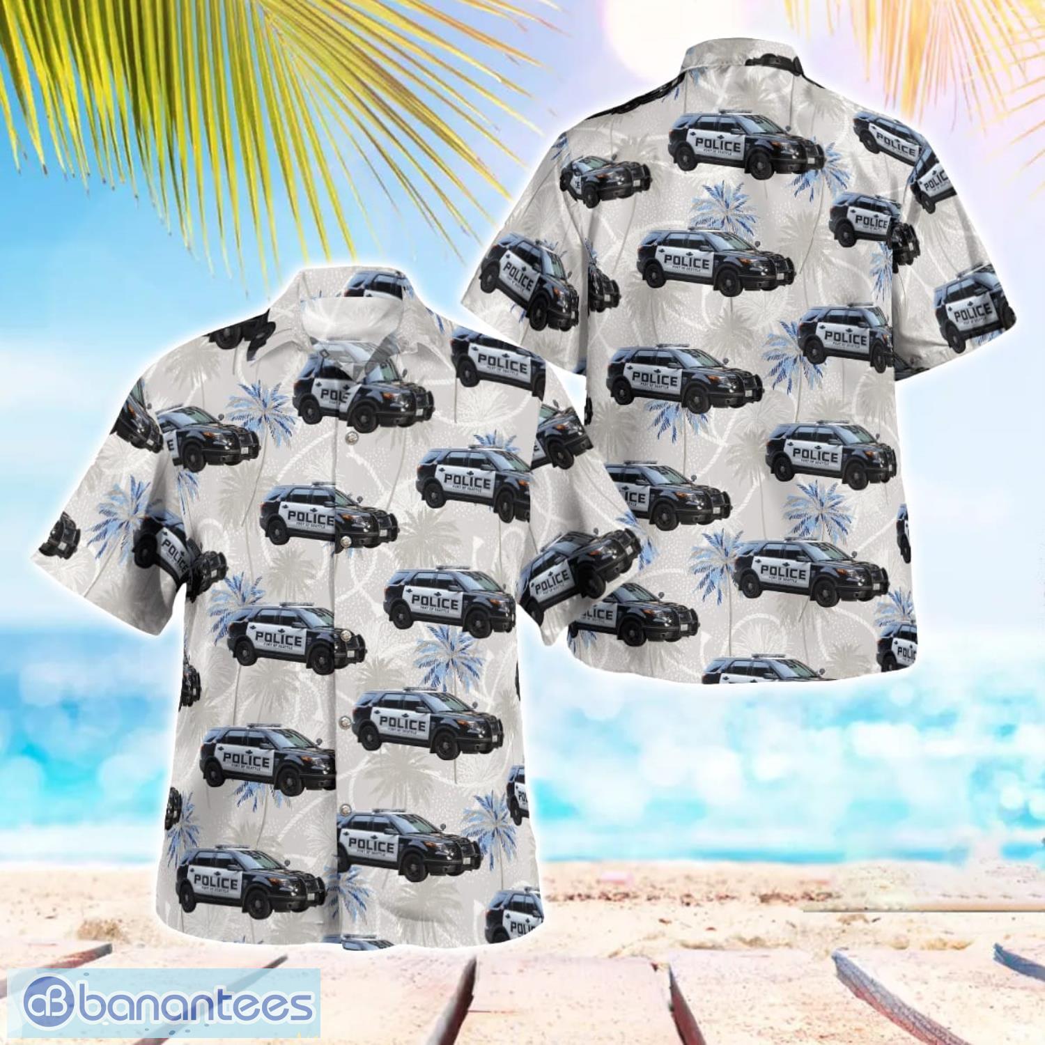 seattle washington port of seattle police summer hawaiian shirt for men women image Seattle, Washington, Port of Seattle Police Summer Hawaiian Shirt For Men Women Product Photo 1