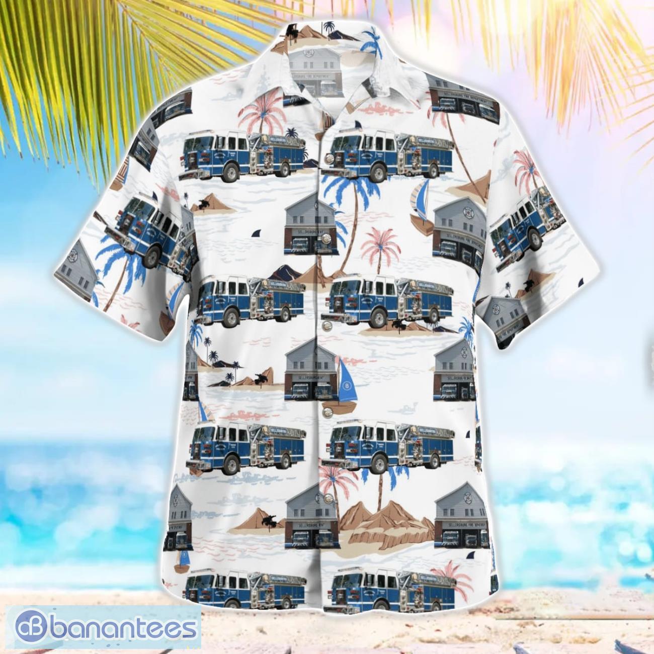 Sellersburg Volunteer Fire Department Hawaiian Shirt Beach Summer Shirt Sellersburg Volunteer Fire Department Hawaiian Shirt Beach Summer Shirt Product Photo 3