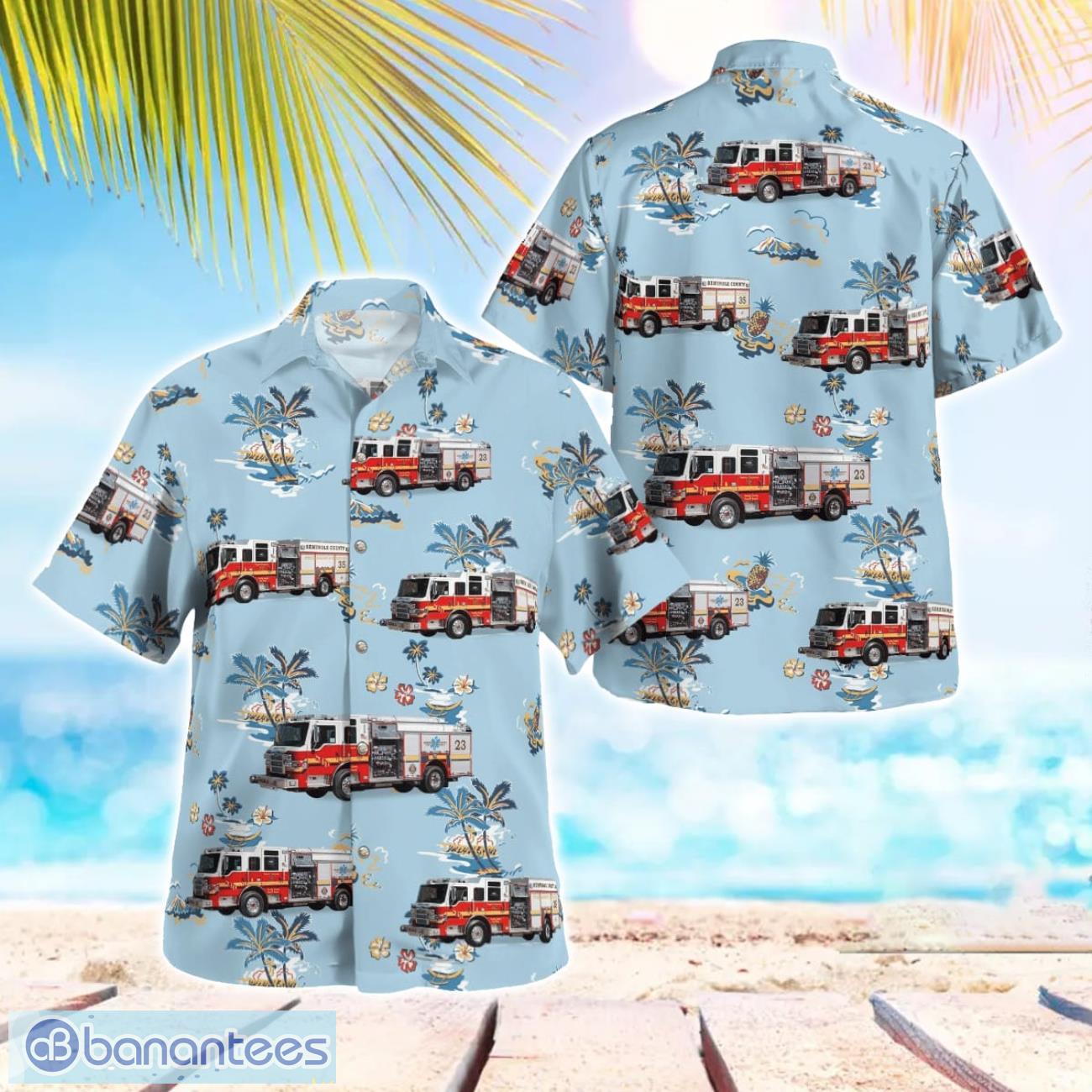 seminole county fire rescue florida 3d hawaiian shirt image Seminole County Fire Rescue, Florida 3D Hawaiian Shirt Product Photo 1