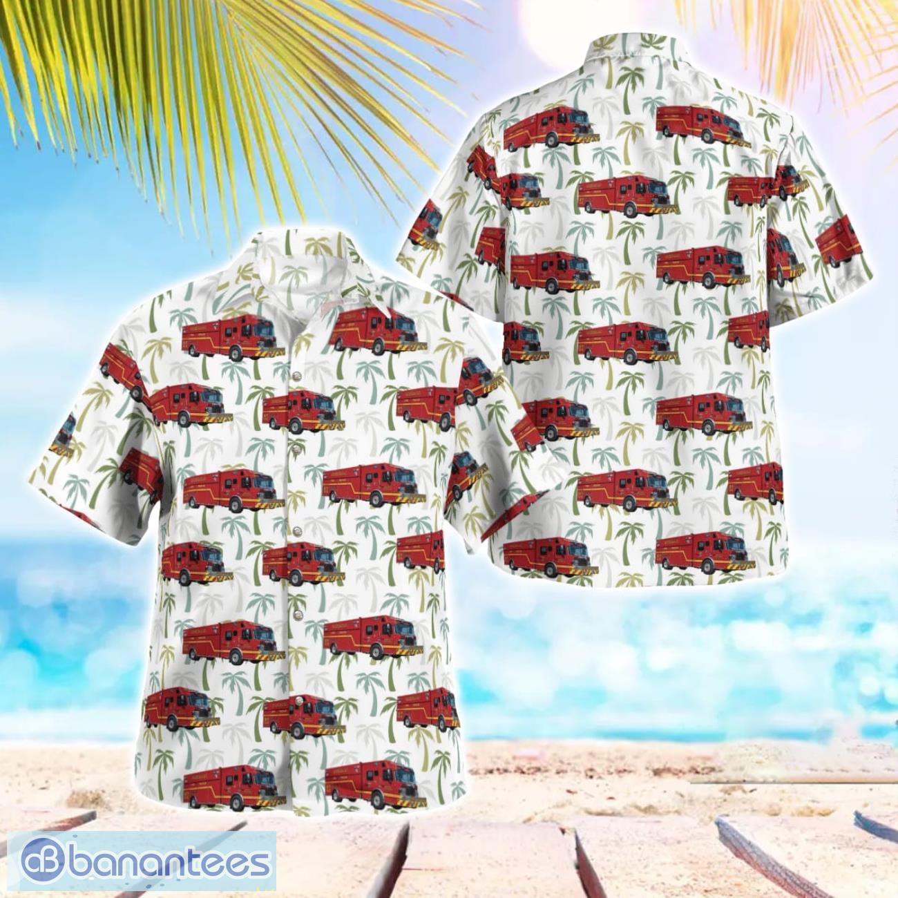 sherman fire department texas hawaiian shirt beach summer shirt image Sherman Fire Department, Texas Hawaiian Shirt Beach Summer Shirt Product Photo 1
