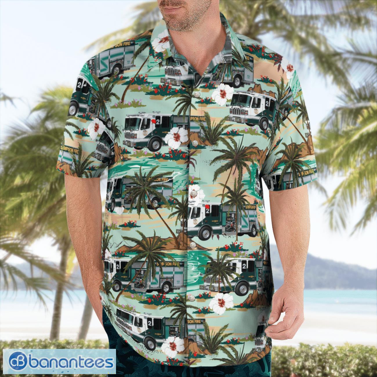 Simpson Rural Fire Dept. Hawaiian Shirt Beach Summer Shirt Simpson Rural Fire Dept. Hawaiian Shirt Beach Summer Shirt Product Photo 3